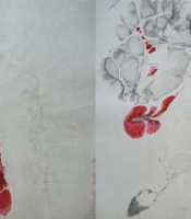 Composition Red and Black series: Untitled diptych #14, 2009